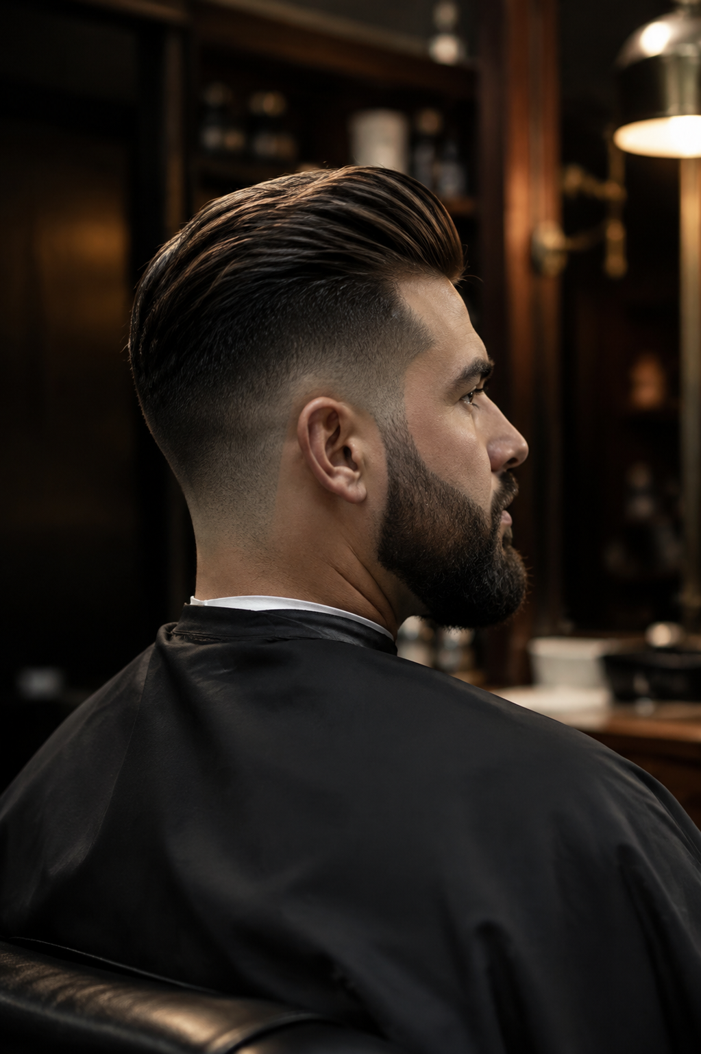 Klasik pompadour ve sakal çizgisi